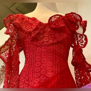 Red Lace French Connection sexy dress in size 2